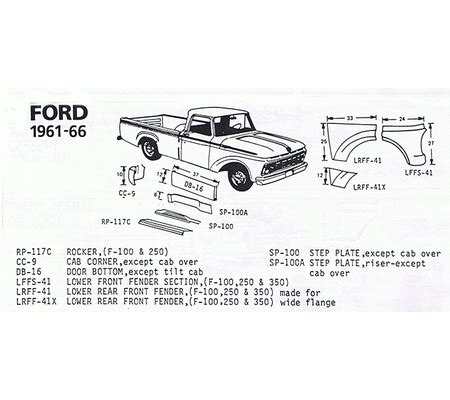 1968 ford f100 sheet metal|vintage Ford truck sheet metal.